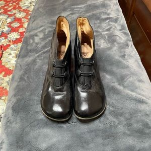 John Fluevog black ankle boots.